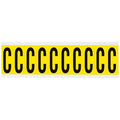 Letter Label, C, 2-1/4in.Hx7/8in.W, Vinyl