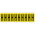 Letter Label, H, 2-1/4in.Hx7/8in.W, Vinyl