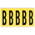 Letter Label, B, 5in.Hx1-3/4in.W, Vinyl
