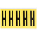 Letter Label, H, 5in.Hx1-3/4in.W, Vinyl
