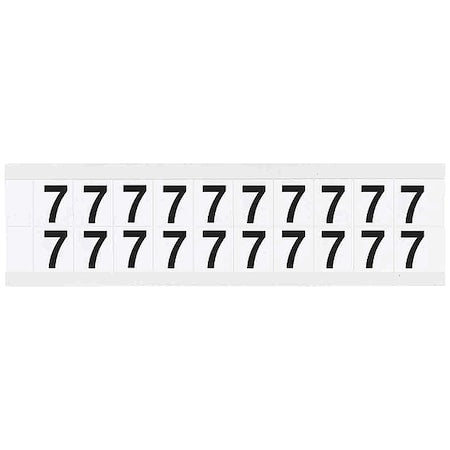 Number Label, 7, 3/4in.Hx21/32in.W, Vinyl