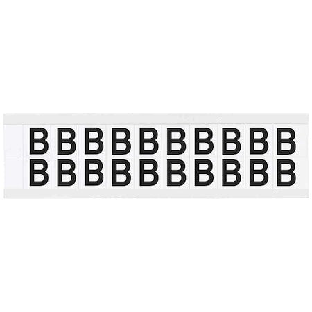 Letter Label, B, 3/4in.Hx21/32in.W, Vinyl