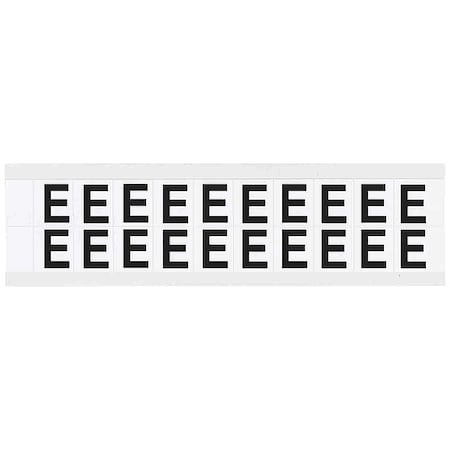 Letter Label, E, 3/4in.Hx21/32in.W, Vinyl