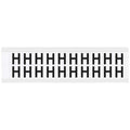 Letter Label, H, 3/4in.Hx21/32in.W, Vinyl
