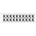 Letter Label, K, 3/4in.Hx21/32in.W, Vinyl