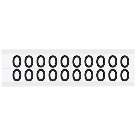 Letter Label, O, 3/4in.Hx21/32in.W, Vinyl