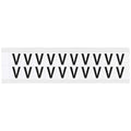 Letter Label, V, 3/4in.Hx21/32in.W, Vinyl