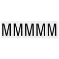 Letter Label, M, 2-1/4inHx1-13/16inW, Vinyl, PK5