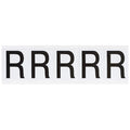 Letter Label, R, 2-1/4inHx1-13/16inW, Vinyl, PK5