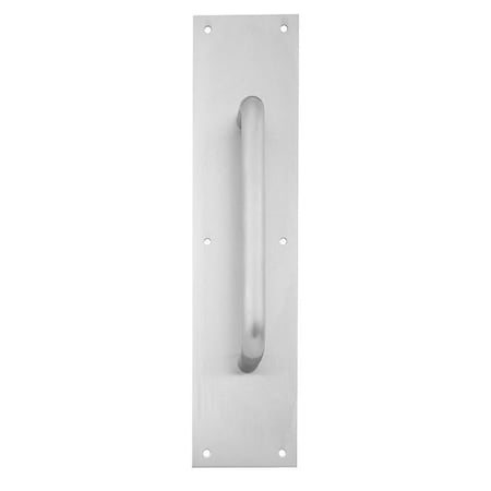 Door Pull Plate, Stainless Steel, 16"L x 6"W, 1.5" Proj.