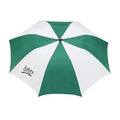 42 in Umbrella W/ Sleeve Cover and Wrist Strap, Green/White Polyester Canopy, Auto Open