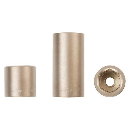 1/4 in Drive, 11/32"" SAE, Socket, 6 Points,  Almn Brz, Natural, 11/32 in