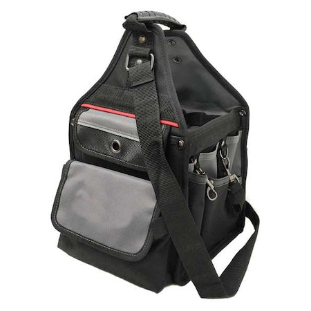 Tool Tote, Black, Polyester, 12 Pockets