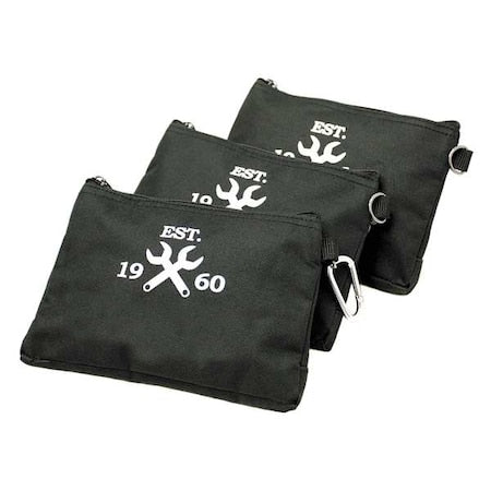 Tool Bag Set, Black, Polyester, 3 Pockets