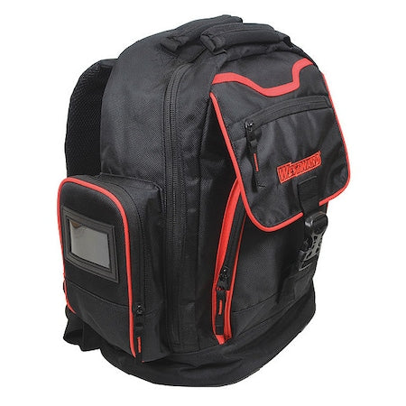 Tool Backpack, Black, Polyester, 19 Pockets