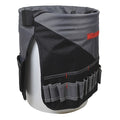 Bucket Tool Organizer, Gray, Polyester, 30 Pockets