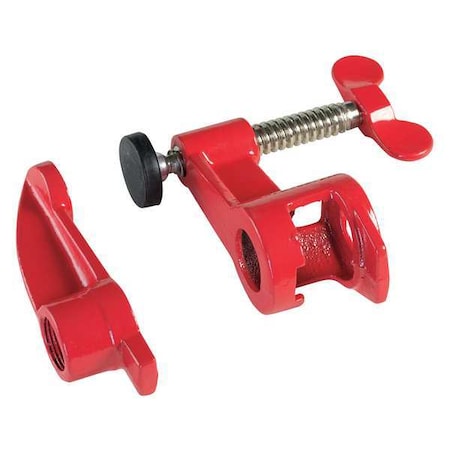 Bar Clamp, Cast Iron Handle and 2 1/2 in Throat Depth