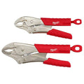 2 Piece Torque Lock Locking Pliers Set Overmold Handle