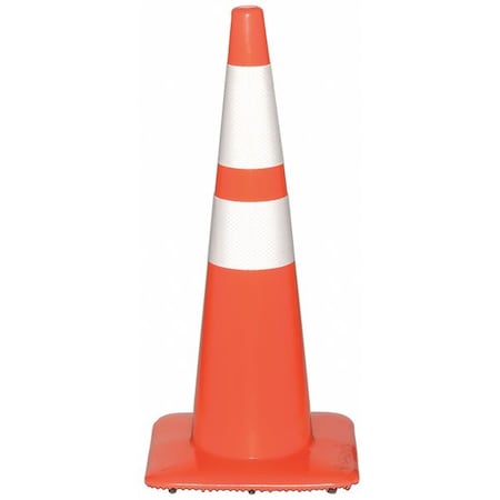 Traffic Cone, PVC, 28" Height, 5.5 lb, Orange