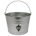 4 1/4 gal Round Bucket, 13 in Dia, Silver, Galvanized Steel