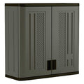 Resin 30 1/4 in H, 30 in W, 12 in D, Stationary, Platinum/Slate, 1 Shelves, 0 Drawers