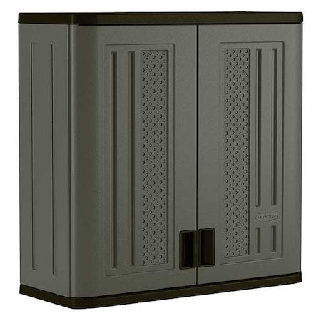Resin 30 1/4 in H, 30 in W, 12 in D, Stationary, Platinum/Slate, 1 Shelves, 0 Drawers
