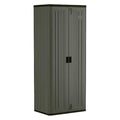 Shelving Storage Cabinet, 72 in H, 30 in W, 20-1/4 in D, Recessed Pull, Padlock Hasp, 3 Shelves