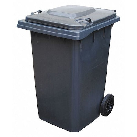 TH Series 95 gal Rectangular Outdoor Can, Gray, Lift Up, HDPE, 28 1/4 in