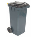 TH Series 32 gal Rectangular Outdoor Can, Gray, Lift Up, HDPE, 18 3/4 in