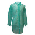 Disposable Lab Coat, Polypropylene, Snaps Closure, Green, 2XL, 30 PK