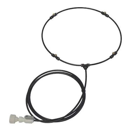 Misting Ring Kit, 15 in Blade Dia, Polyethylene, Black