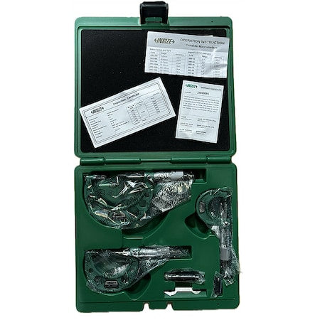 Outside Micrometer Set, Ratchet Thimble