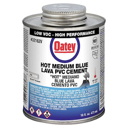 Cement, Brush-Top Can, 16 fl oz, Blue