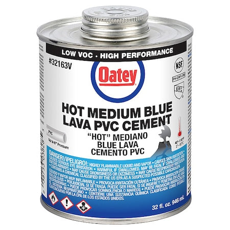 Cement, Brush-Top Can, 32 fl oz, Blue