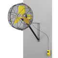 Standard-Duty Industrial Fan, Variable Speeds, Black, Controller, Mount