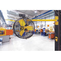 Standard-Duty Industrial Fan, Variable Speeds, Black, Controller, Mount