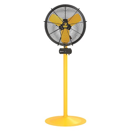 Standard-Duty Industrial Fan, Variable Speeds, Black, Controller, Mount