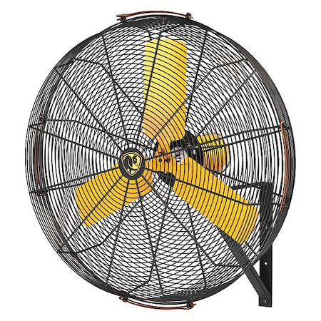 Standard-Duty Industrial Fan, Variable Speeds, Black, Controller, Mount