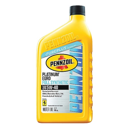 Engine Oil, 5W-40, Synthetic, Euro, 1 Qt.