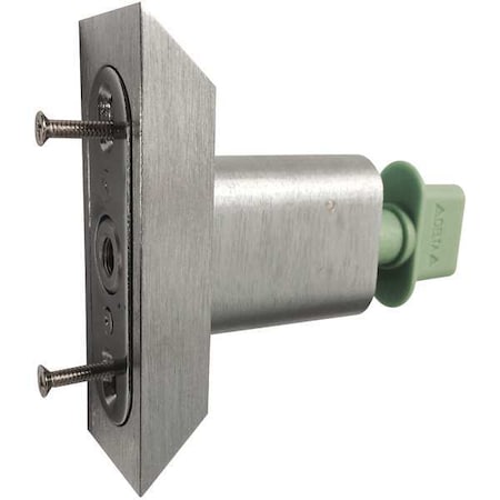 Sliding Door Lock, Satin Chrome, 1-3/4 For Door Thickness, SFIC Key Type