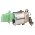 Interchangeable Core Keyed Cam Lock, Brushed Chrome, 1 1/4 in For Door Thickness, 0 Number of Keys