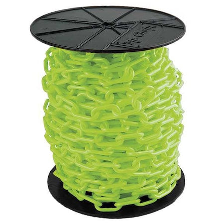 Plastic Chain, Safety Green, 200 ft Length, Gloss