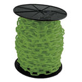 Plastic Chain, Safety Green, 125 ft Length, Gloss