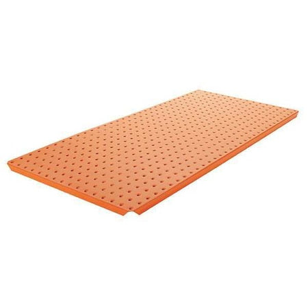 Pegboard, 3in.Hx32in.W, Metal, Orange, PK2