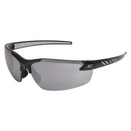 Zorge G2, Safety Glasses, Anti-Scratch, Gray Mirror Lens, Black Frame, Half-Frame
