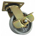 Swivel Plate Caster w/Brake, 1000 lb, Plate Type B
