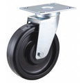 Swivel NSF-Listed Plate Caster, Phenolic, 6 in, 450 lb