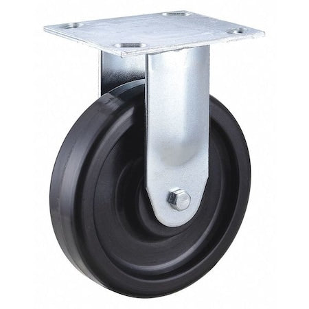 Rigid NSF-Listed Plate Caster, Phenolic, 6 in, 450 lb.