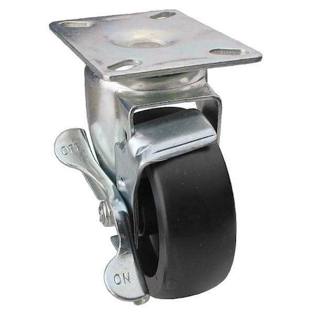 Swivel NSF-Listed Plate Cstr w/Brake, NSF-Listed Plate Type A