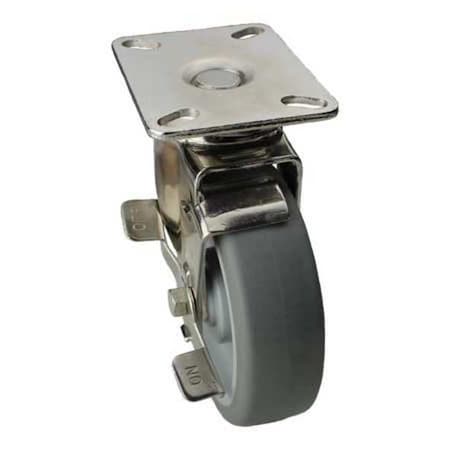 Swivel NSF-Listed Plate Cstr w/Brke, NSF-Listed Plate Type A